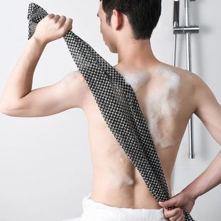 Exfoliating Washcloth Back Scrubber for Shower for Men Silve