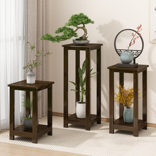 Living room antique Chinese style flower rack shelf, balcony