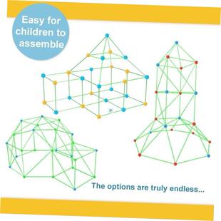 Fort Building Kit Construction Set kids Toy Tents Fortress