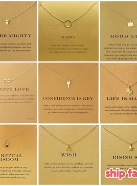 Gold Color Key Circle Necklace For Women fashion couple gift