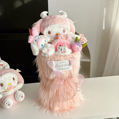 创意HelloKitty可爱玩偶花束女孩生日礼物女生闺蜜情人节送女友