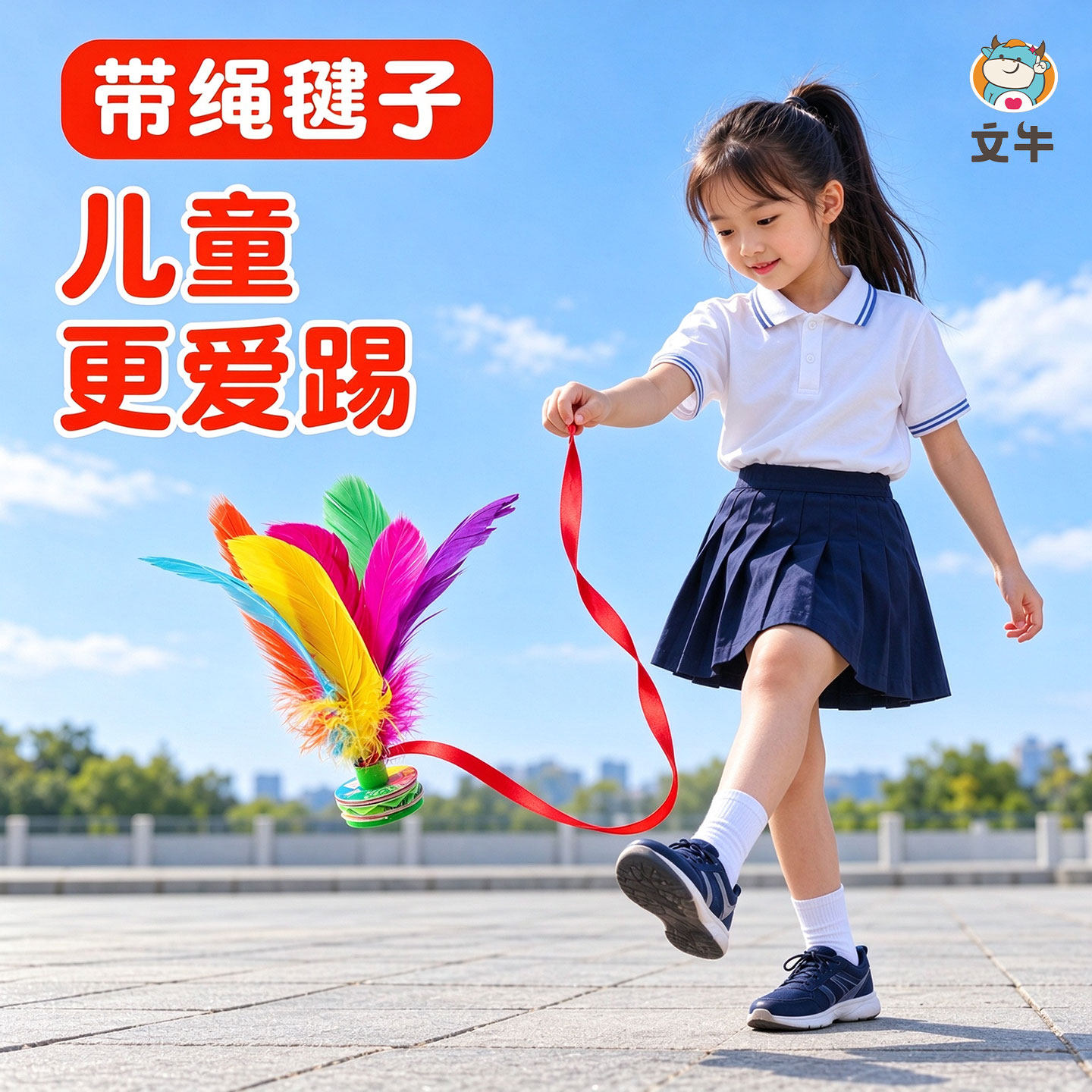 毽子儿童小学生幼儿园带绳键子一年级初学者运动专用耐踢羽毛腱子
