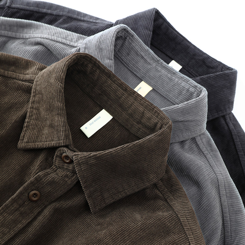 FASHIONABLE AND GLAMOROUS MENS CHOICE JAPANESE VINTAGE CORDUROY SHIRT MENS JACKET HEAVY WASH