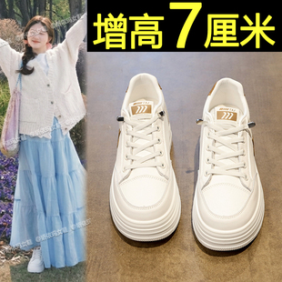 内增高板鞋女款2026春季新款百搭轻便配裙子厚底小白鞋休闲运动鞋