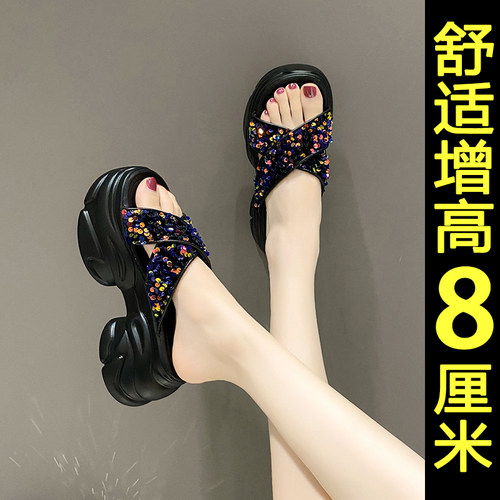 时尚绝美网红欧货海边凉拖鞋