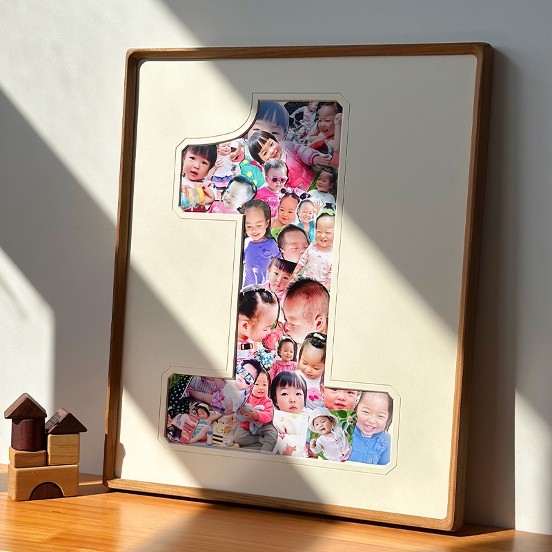 数字1周岁相框情侣周年纪念照片