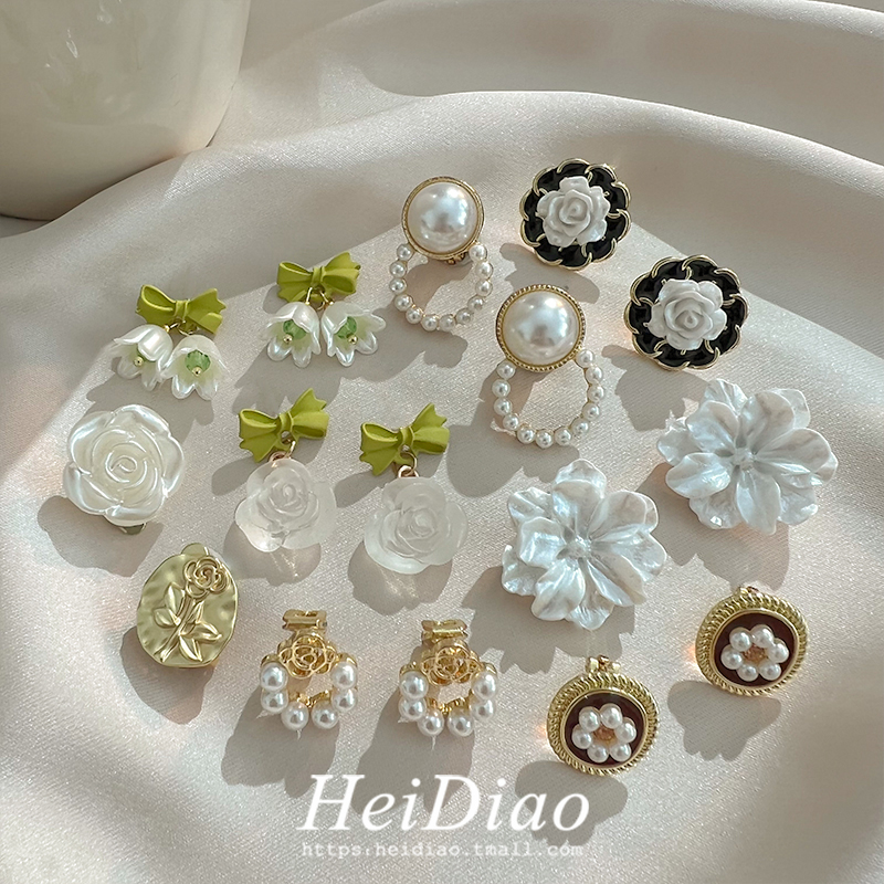 花朵超仙高级感耳钉耳环女