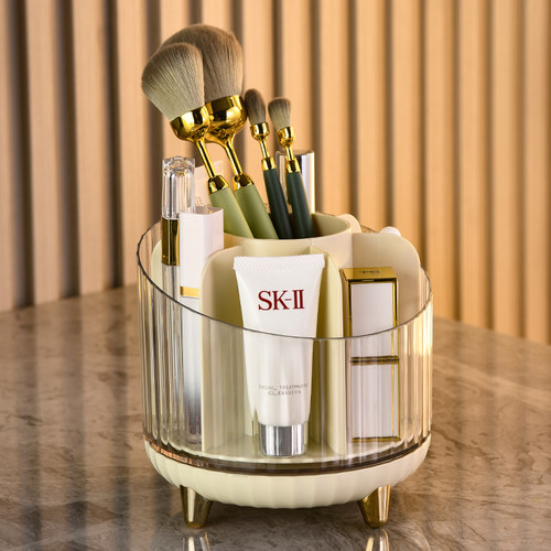 旋转化妆刷收纳筒口红眼影