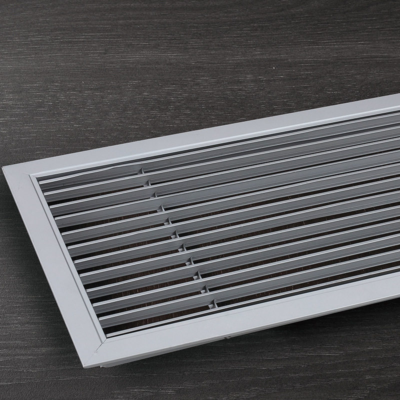 新风系统铝合金中央空调格栅单层百叶排风口30度条形出风口百叶窗
