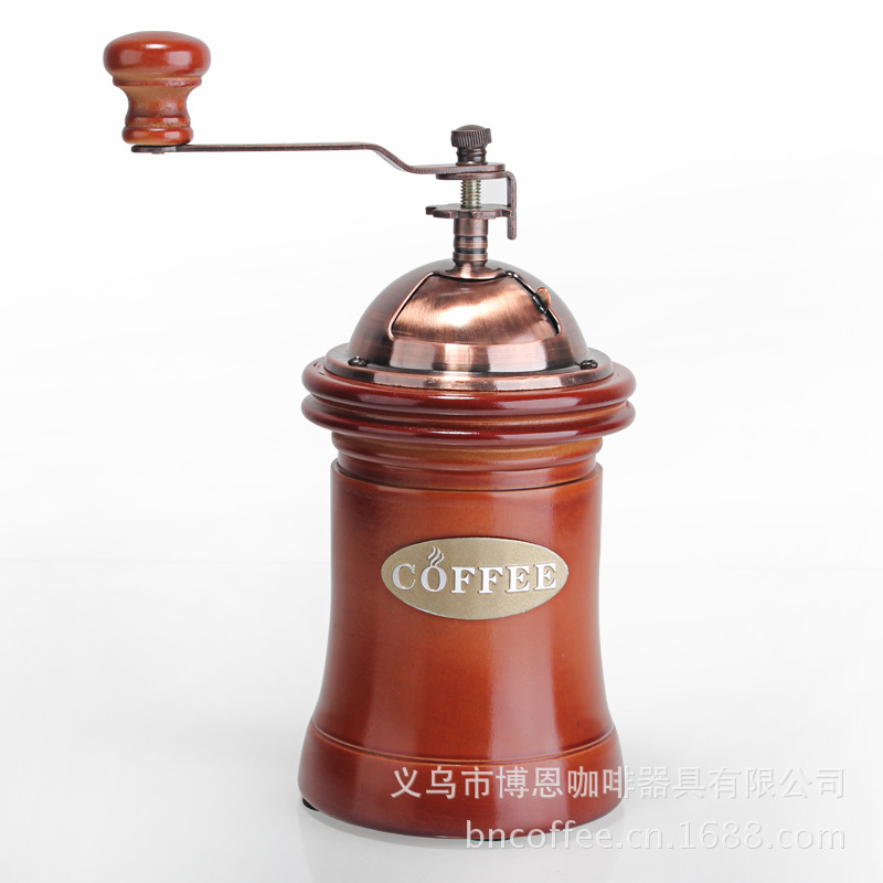 BM-145古典精品木制手摇磨豆机 陶瓷磨芯