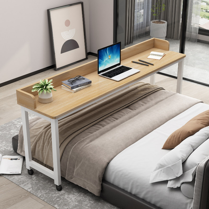 跨床桌床边桌移动家用书桌床上桌宿舍床边电脑桌懒人办公桌床尾桌