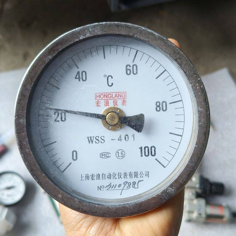 :上海宏浪仪表WSS-401双金属温度计 0-100度测