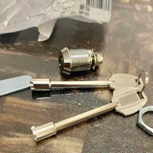铜芯具锁保管箱应急锁弹子锁头密码柜端面梅花锁芯保险柜锁筒子锁