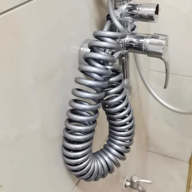 电话线水枪高压伸缩水管淋浴冲洗大流量卫生间花洒防爆伸缩软管