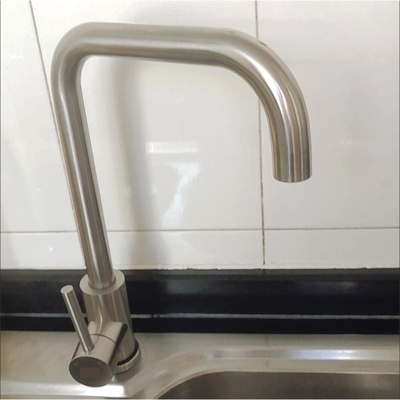 开关水龙头304不锈钢台盆厨房水槽单冷洗菜盆加厚家用冷热旋转