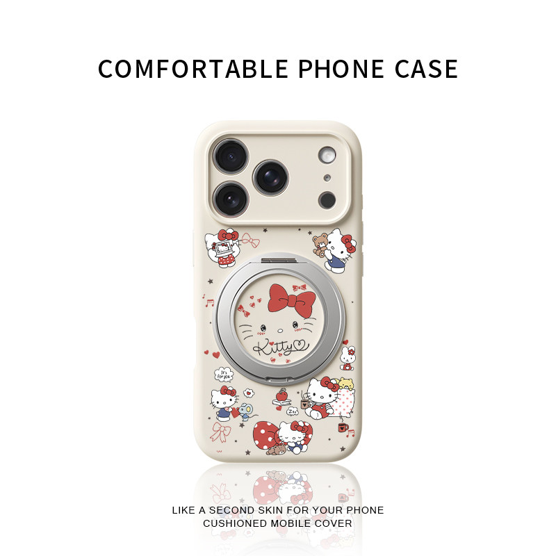 可爱爱心Kitty适用苹果17promax手机壳新款iphone16pro镜头全包15液态硅胶软壳防摔保护套360°旋转支点壳女,3C数码配件,手机保护套/壳,淘宝优惠券,粉丝福利购,淘宝优惠卷