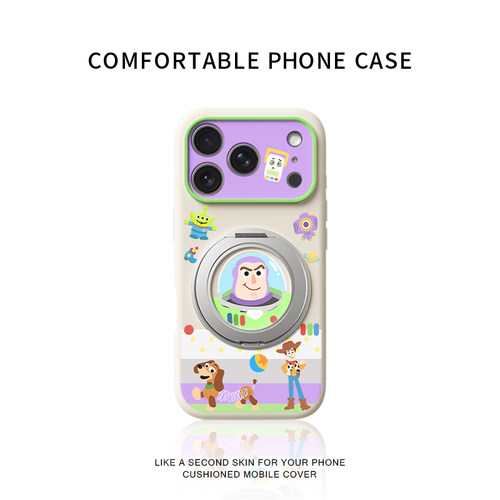 玩具总动员巴斯光年适用苹果17promax手机壳新款iphone16pro女款15防摔14液态硅胶软壳360旋转磁吸支点壳13