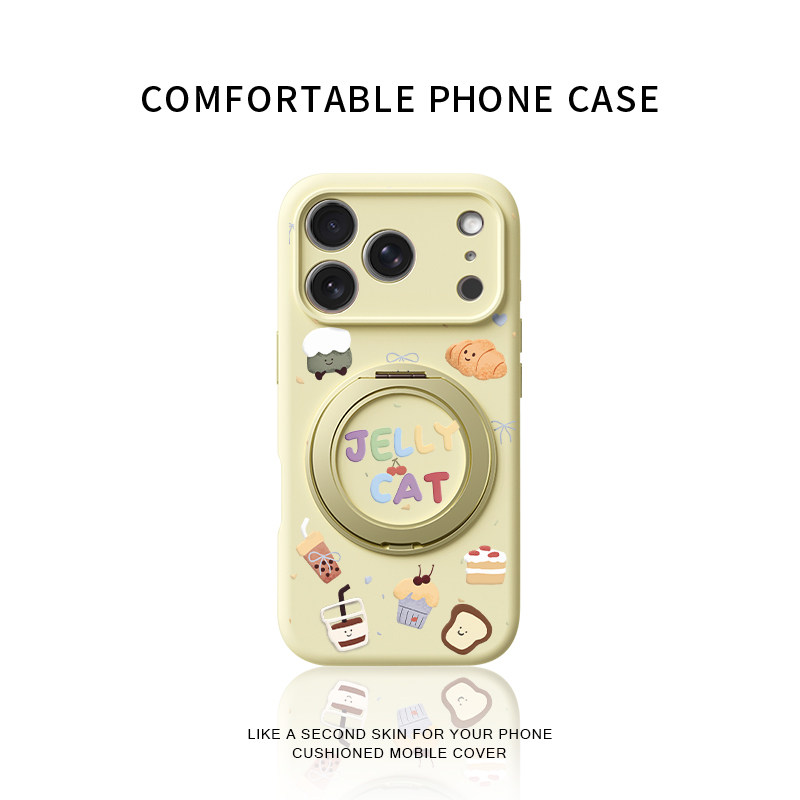 Jellycat甜点适用苹果17promax手机壳新款iphone16pro巨好看15可爱女款14高级防摔液态硅胶360旋转支架保护套