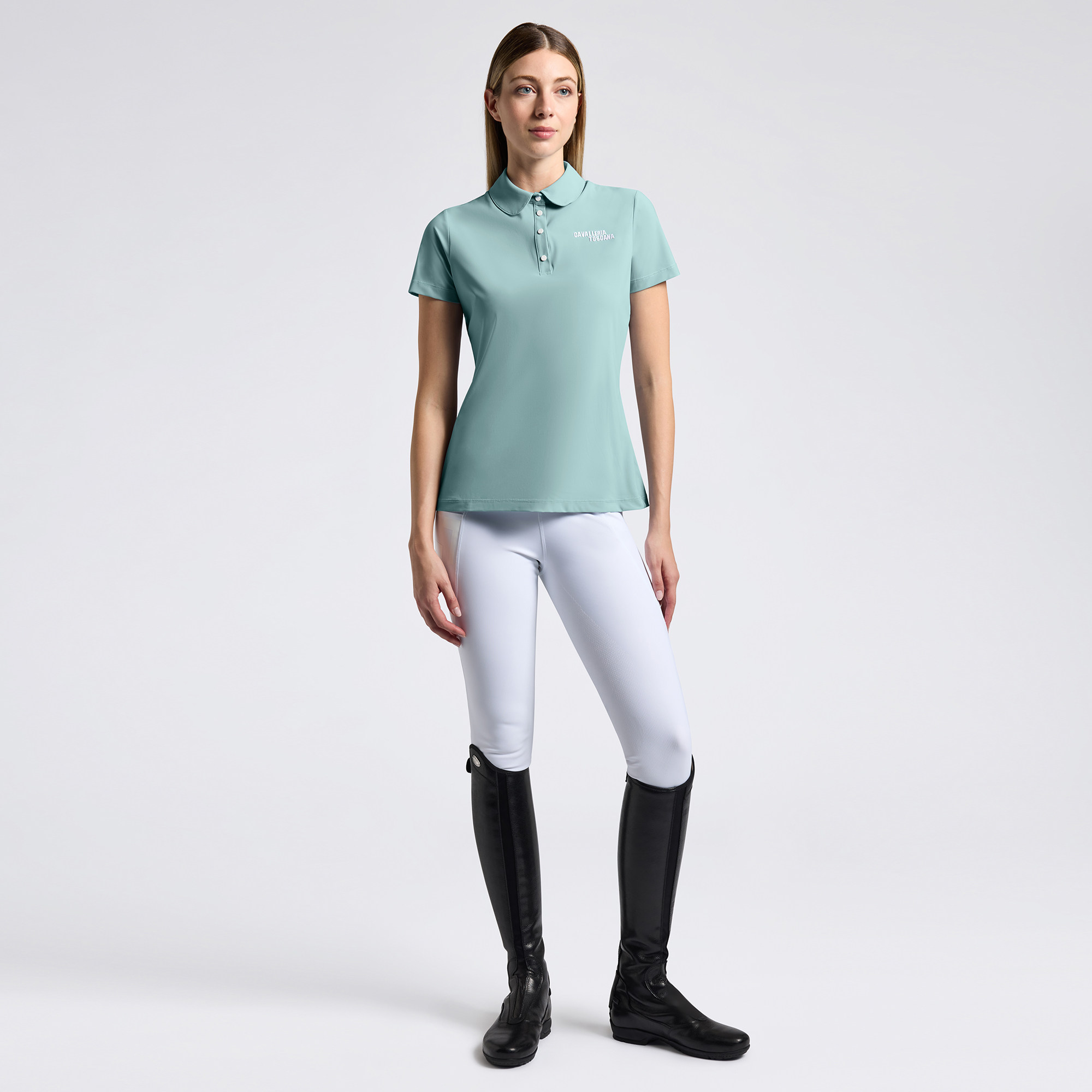 CT 女士马术训练短袖Jersey Pleated S/S Training Polo图片