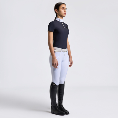 CT 女孩马术比赛短袖 Jersey S/S Button Competition Polo