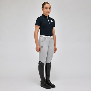 CT 女孩马术训练短袖速干透气Jersey S/S Zip Training Polo