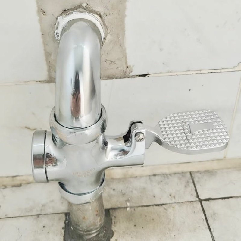 便池大便冲洗阀脚踏式脚踩式脚踩阀全铜体脚踏阀延时阀门卫生间