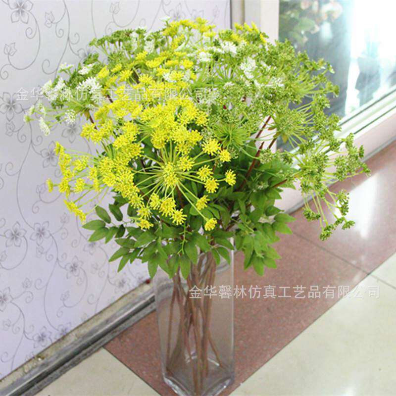 新品上市蕾丝花仿真花插花配材胡萝卜花家居摆放装饰萝卜花超逼真