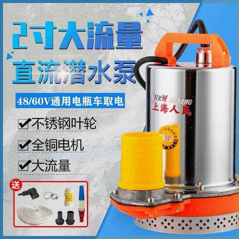 2寸直流潜水泵12v24v48v60v72v伏农用电动车水泵电瓶浇地抽水机泵