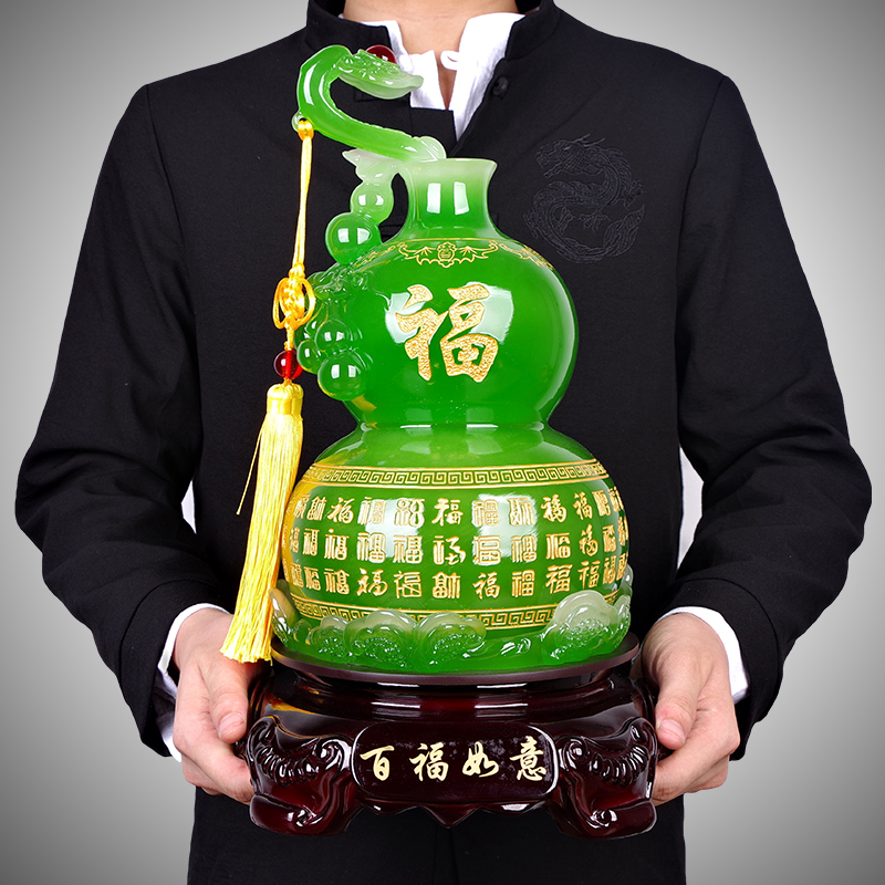 中式风家居客厅酒柜开业如意葫芦