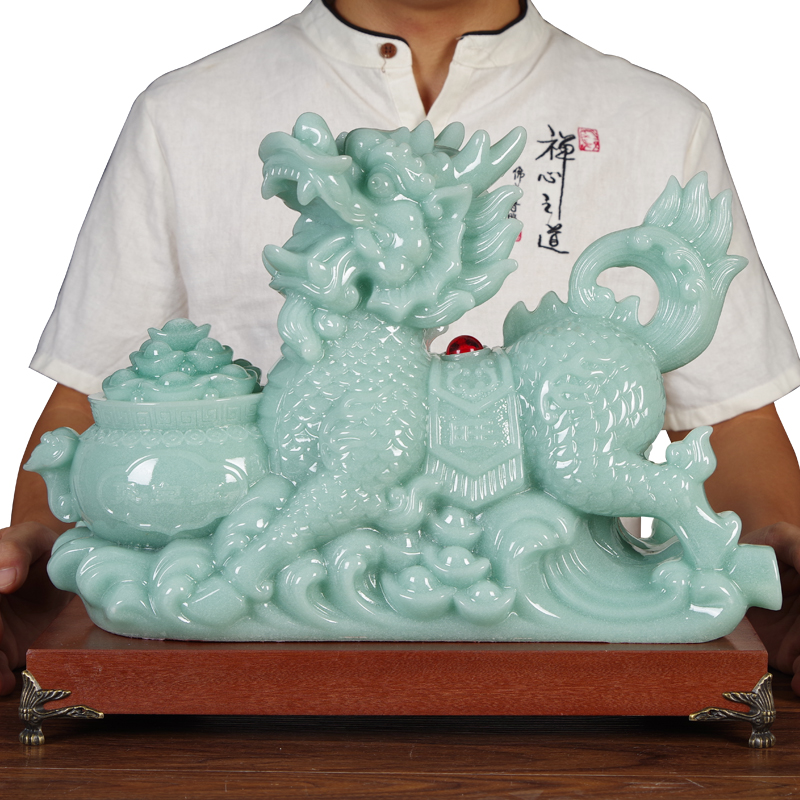 麒麟摆件纳福开业礼品家居装饰