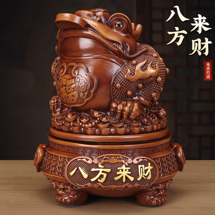 招财金蟾摆件大号三足蟾蜍店铺开业礼品金蝉办公室收银台装饰品