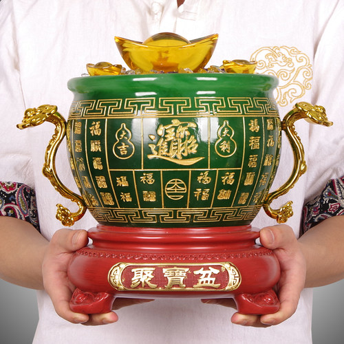 聚宝盆摆件招财进宝聚福开业礼物