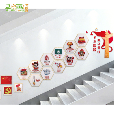 幼儿园红色爱国教育成品墙贴