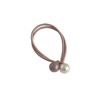 韩版简约双球打结头绳高弹力扎头发皮筋少女气质扎马尾发绳发圈