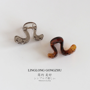 小号马尾抓夹发夹女百搭后脑勺半夹简约几字型发抓百搭半扎夹子