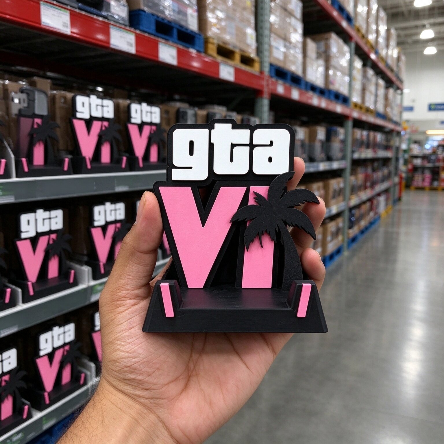 GTA6侠盗猎车手手机支架罪恶都市游戏周边桌游3D打印个性桌面摆件