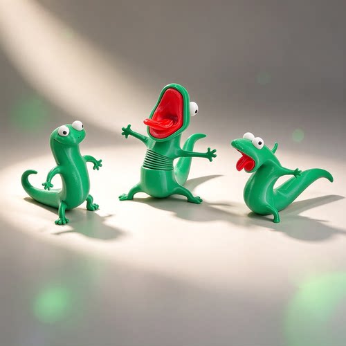 发疯弹簧小蜥蜴3d打印弹簧摇摇乐