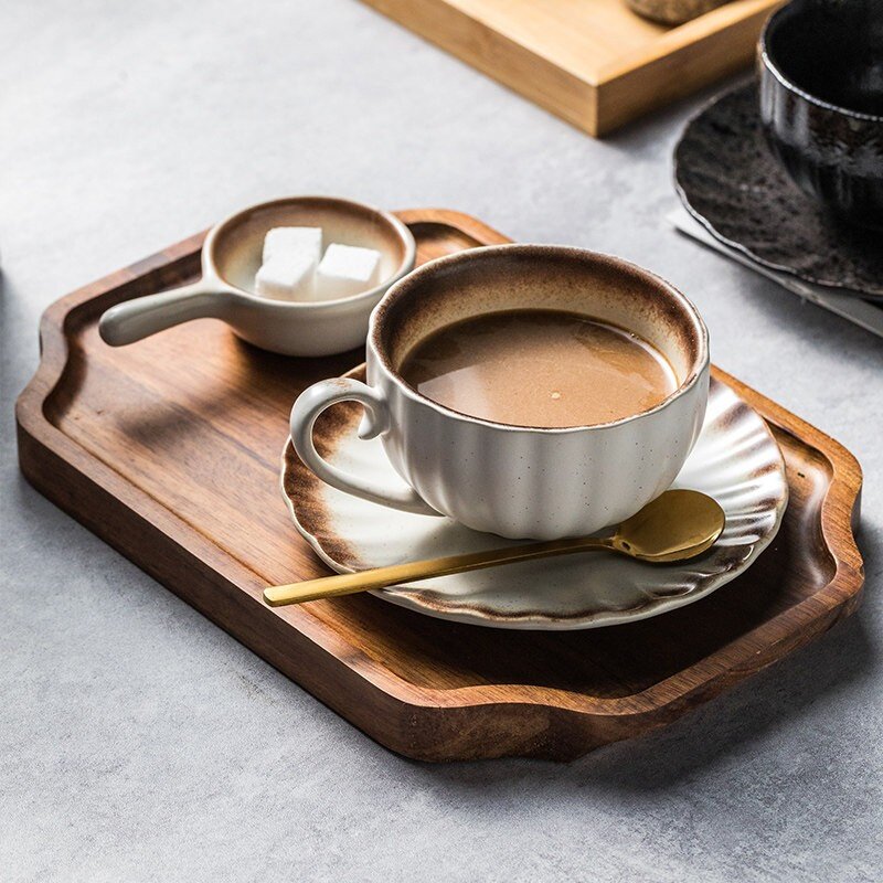 日本进口咖啡杯小巧陶瓷杯拉花杯下午茶餐具茶具设计感复古高颜值