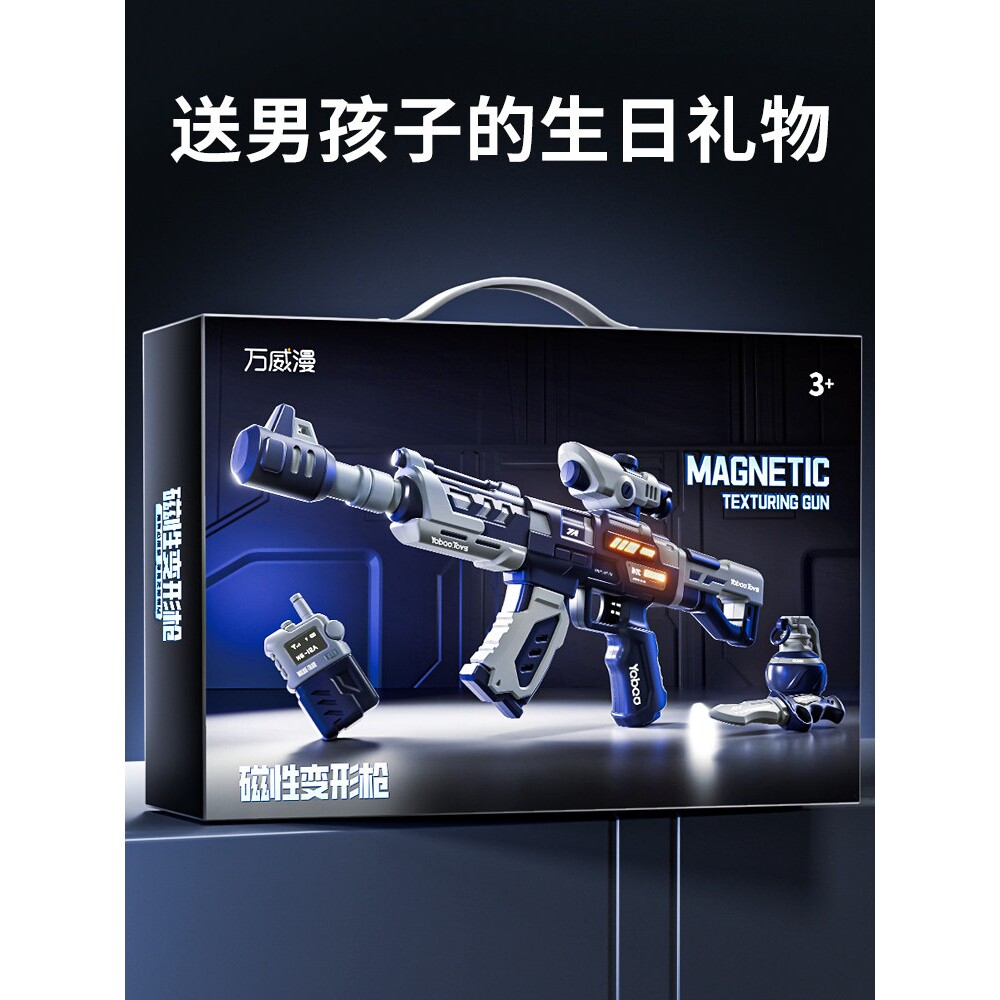 日本儿童新款玩具益智百变声光玩具枪动感音效3-6岁男孩生日礼物