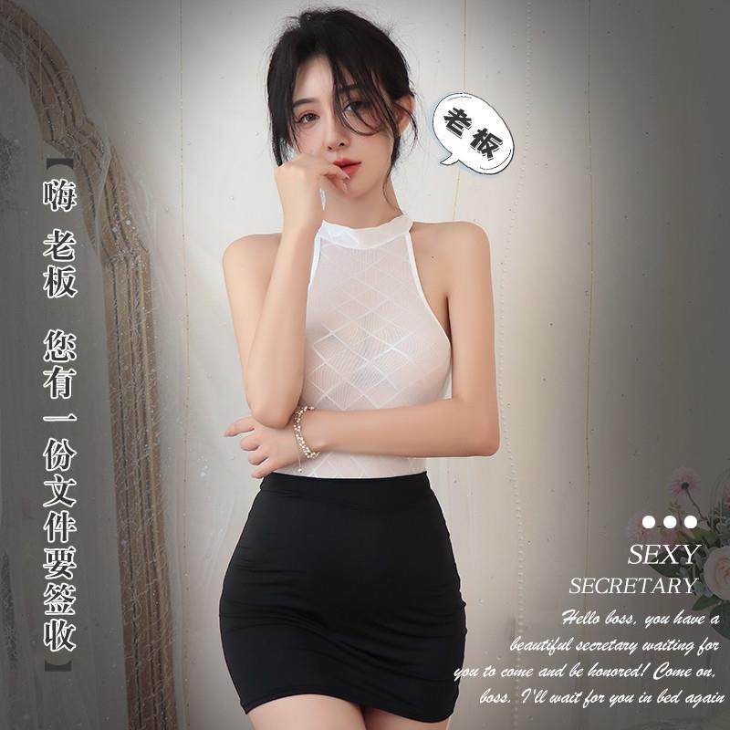 秘书制服纯欲性感情侣约会情调连身衣包臀裙情趣御姐内衣透明睡衣