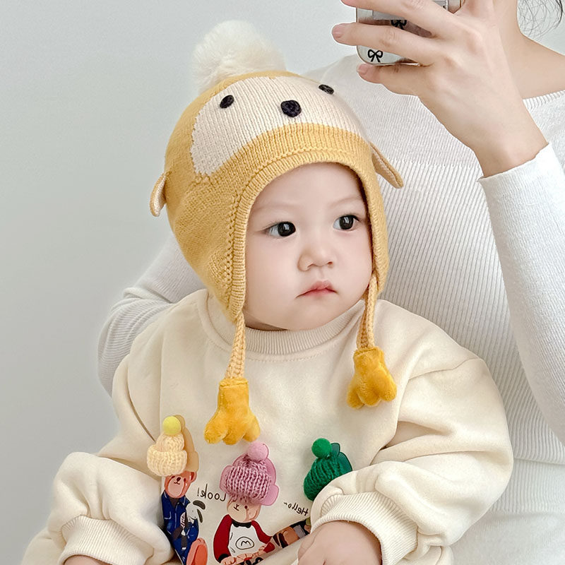 婴儿帽子秋冬季男宝宝可爱毛线帽婴幼儿外出针织帽保暖护耳帽加厚,童装/婴儿装/亲子装,帽子,淘宝优惠券,粉丝福利购,淘宝优惠卷