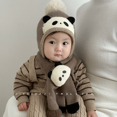 婴儿帽子秋冬季保暖可爱针织帽