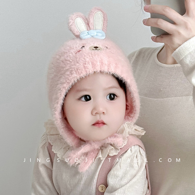 儿童帽子秋冬季宝宝毛线帽珊瑚绒