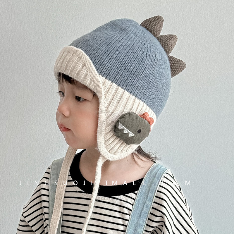 男宝宝帽子儿童毛线帽秋冬季