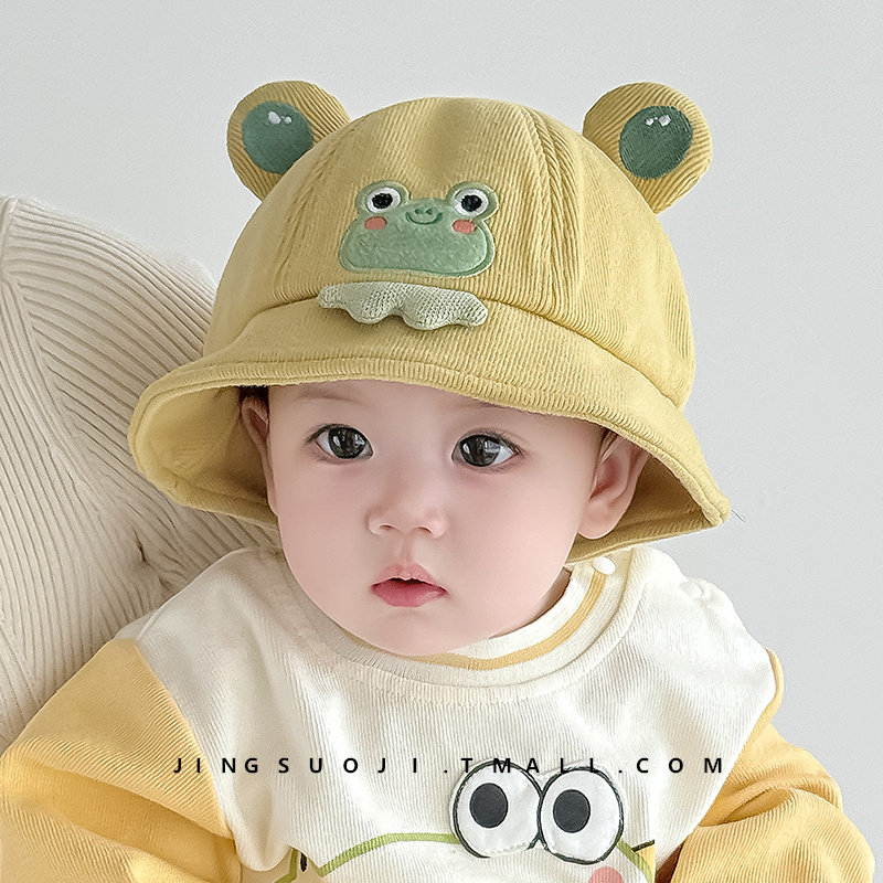 婴儿帽子秋冬款渔夫帽宝宝遮阳帽