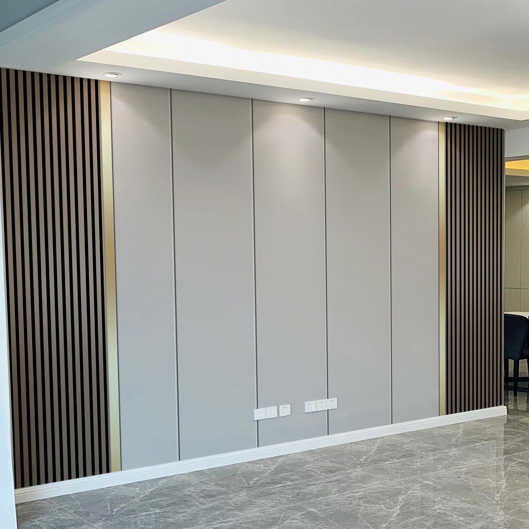 现代简约轻奢电视背景墙壁纸客厅沙发18d壁布卧室仿栅格影视墙布