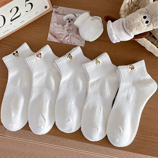 卡通袜子女米奇短袜春夏季 纯棉透气ins潮可爱小猫短筒浅口船袜