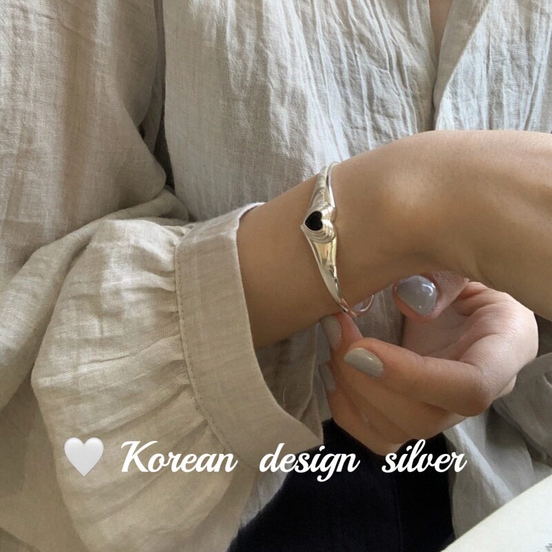 韩版重工个性ins银手链饰品S925纯银手链银手环女款高级感手镯