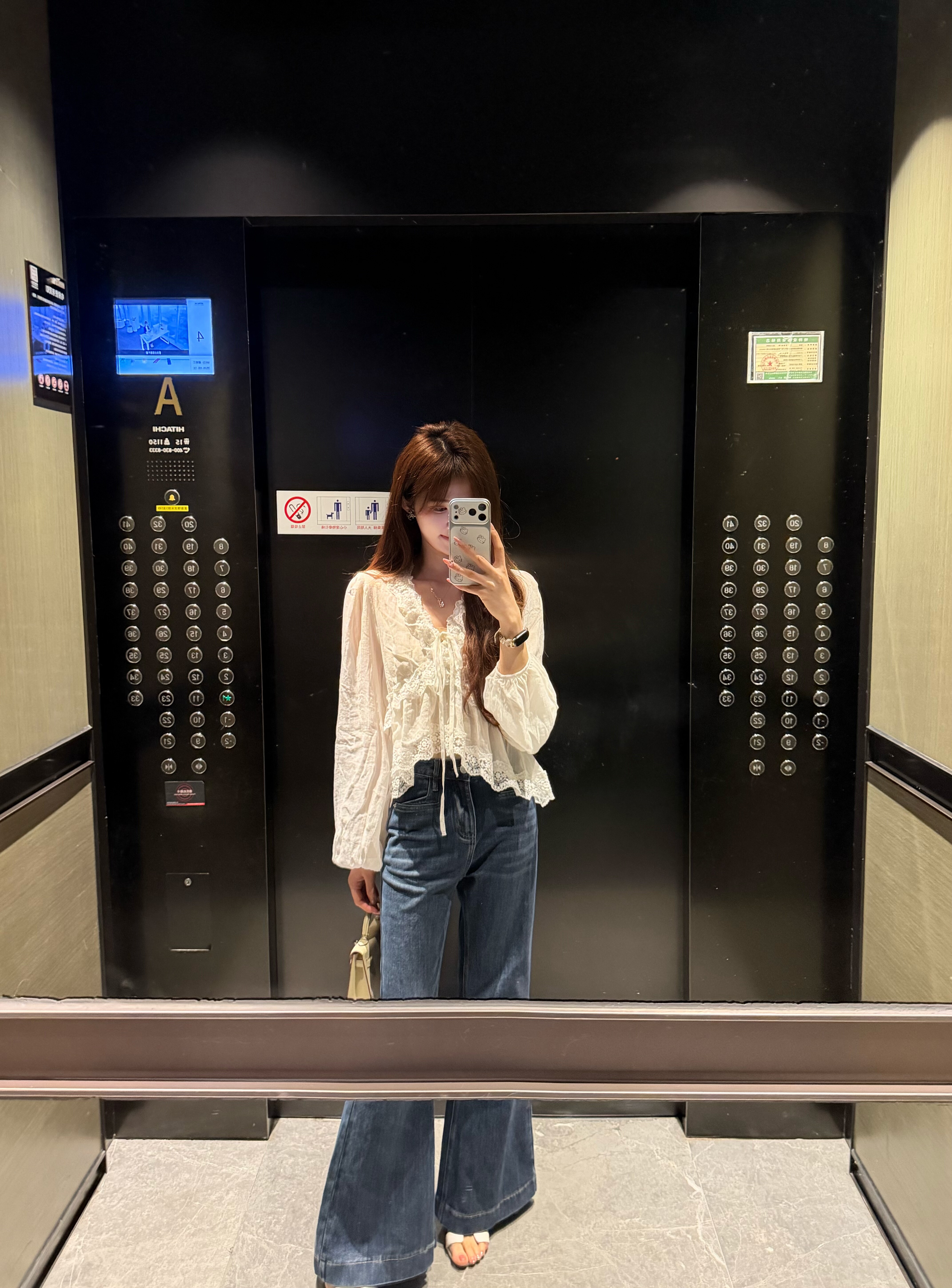 【SALE服饰】春秋新款法式复古气质V领长袖衬衫上衣+裤子