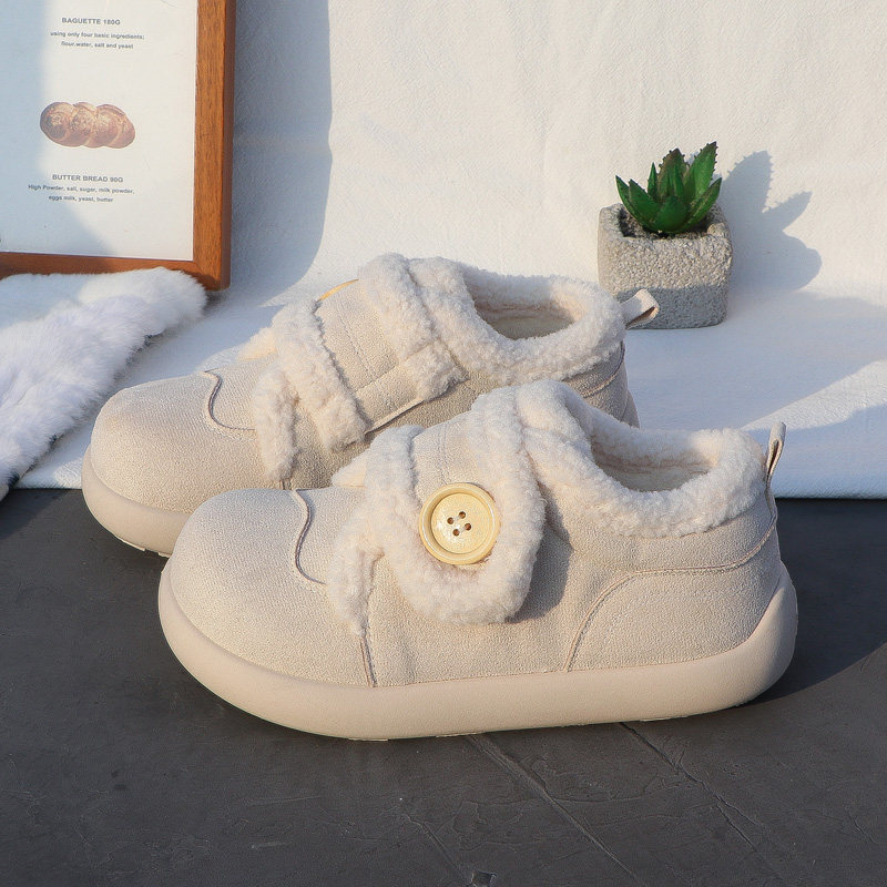 加绒平底豆豆一脚蹬休闲鞋子女冬季2025新款百搭魔术贴保暖棉鞋女,女鞋,时尚休闲鞋,淘宝优惠券,粉丝福利购,淘宝优惠卷